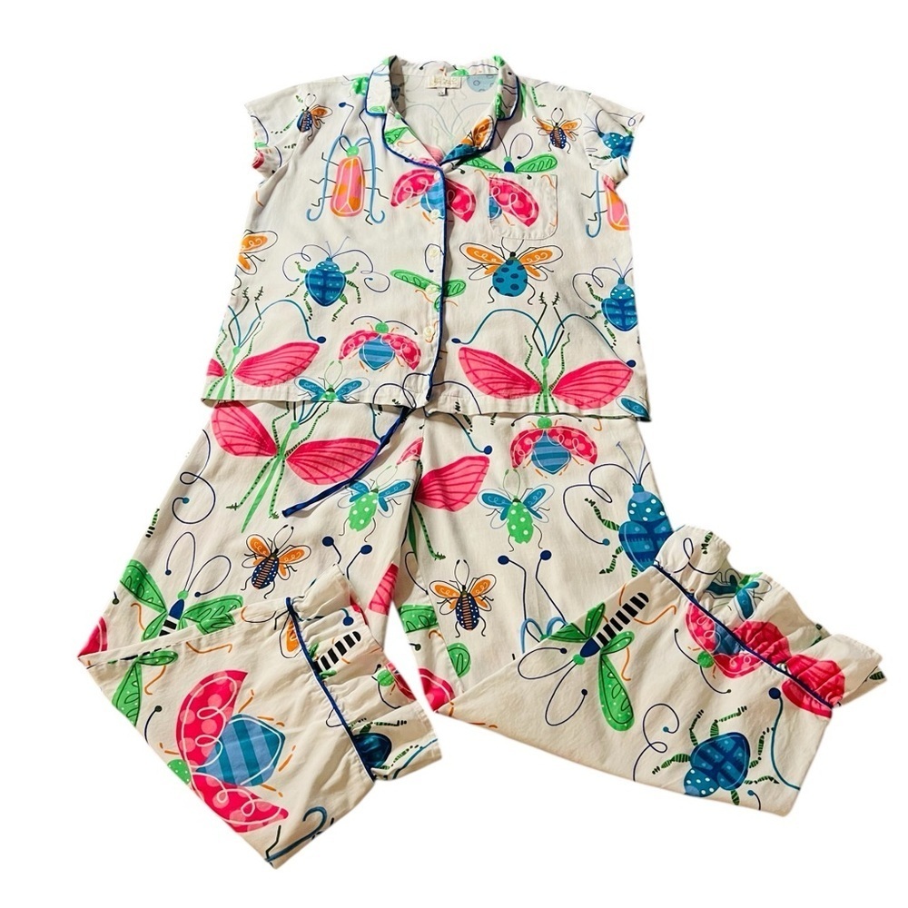 Jaye’s Studio Women's Garden Insect Print Pajama Set - Multicolor Size Small